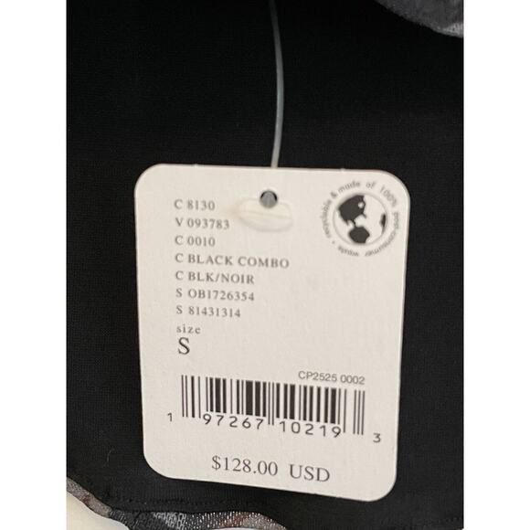 Free People Galaxy Corset Tank Top Size Small Mesh Black Gray Floral Cropped NWT - Picture 9 of 11